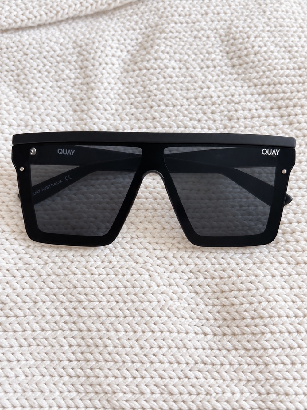 Quay Australia Black Shield Sunglasses for Women